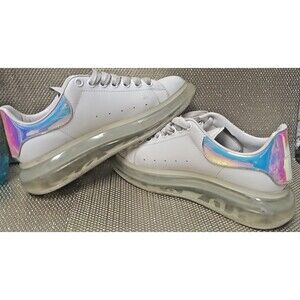 Women's Alexander McQueen  Holographic Iridescent Size 8.5 Fashion Rare Sneaker